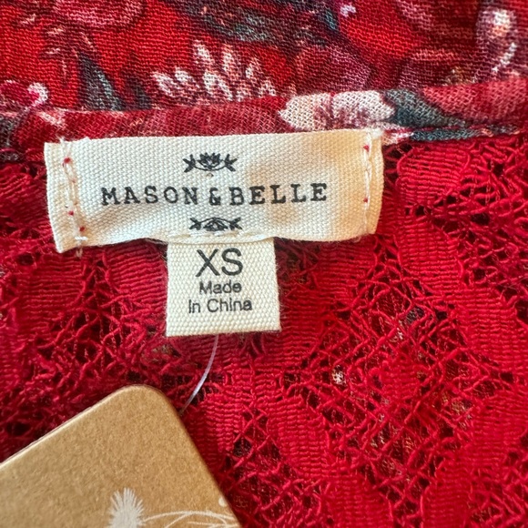 MASON & BELLE Womans Peasant Top - Picture 4 of 4